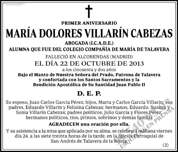 María Dolores Villarín Cabezas